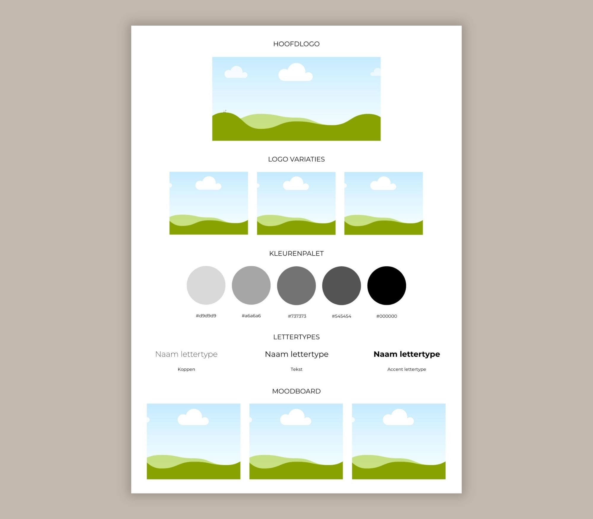 Huisstijl template (Brand Board)