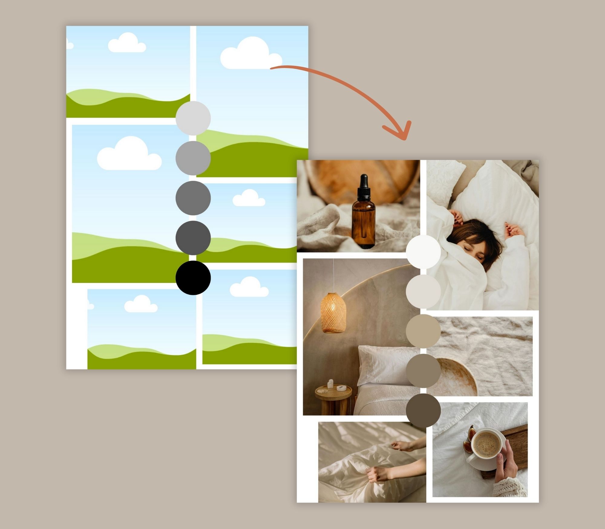 Moodboard template voorbeeld