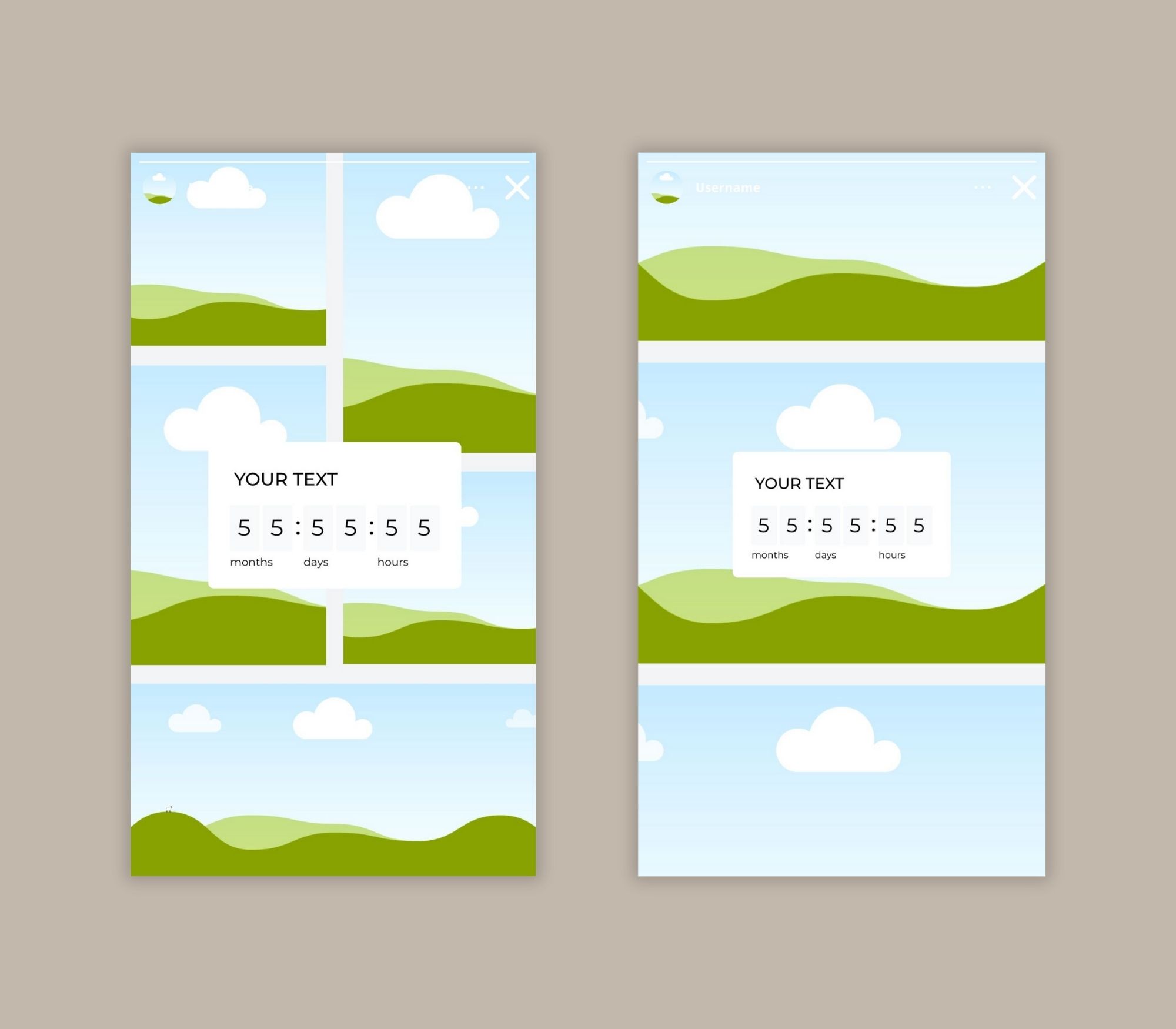 Instagram story template set