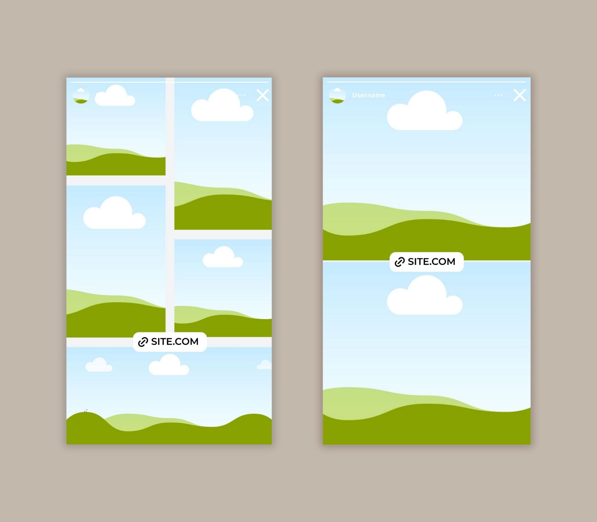 Instagram story template set