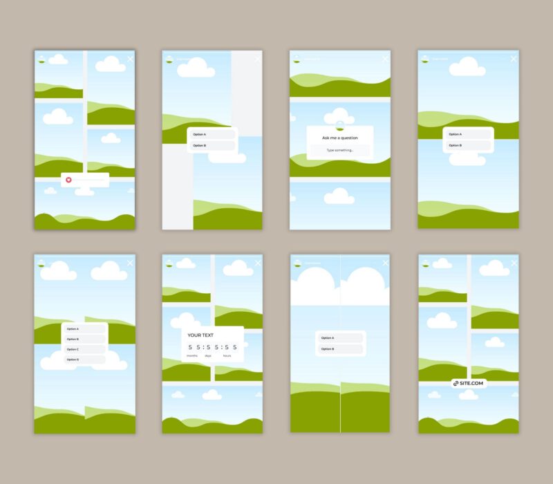 Instagram story template set