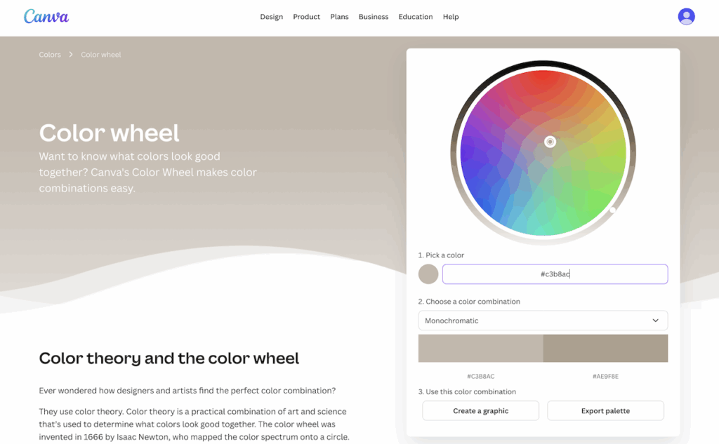 Canva Color Wheel