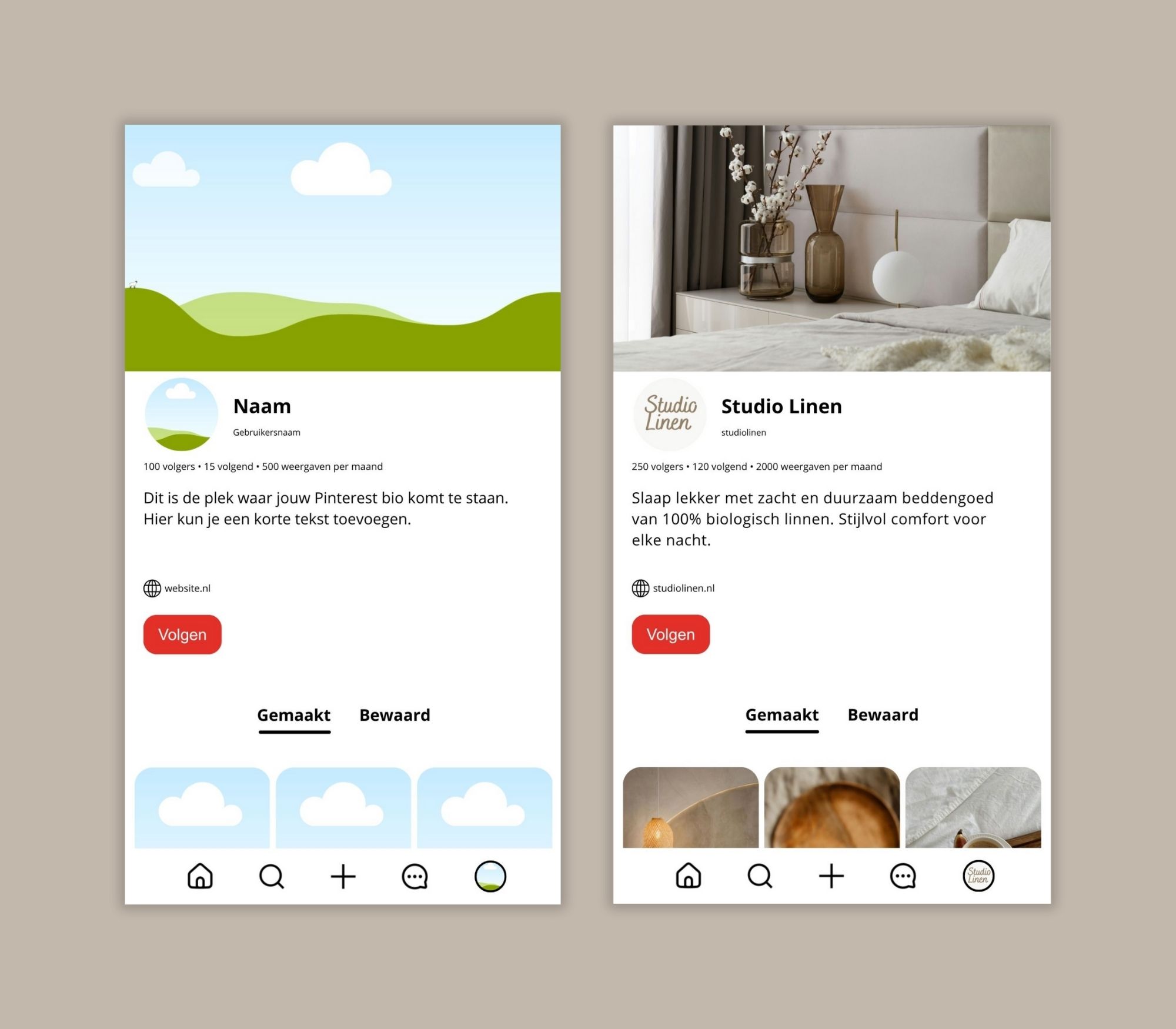 Pinterest mockup templates
