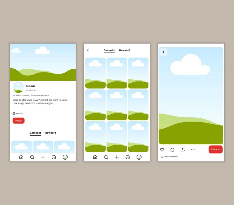 Pinterest mockup templates