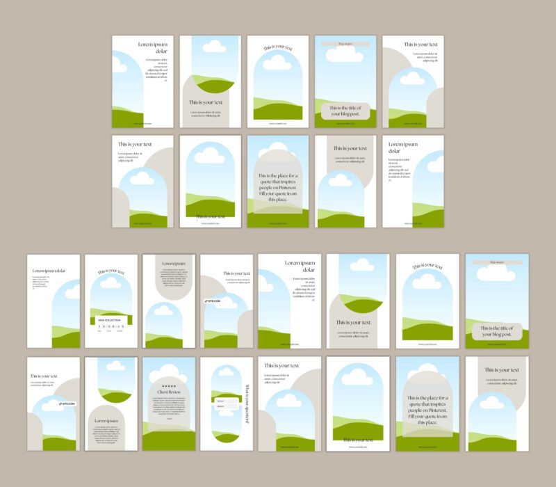 Template set Instagram en Pinterest